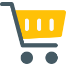 An icon of an orange shopping cart