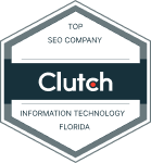 Clutch badge: Ajroni Top SEO Company in Information Technology, Florida