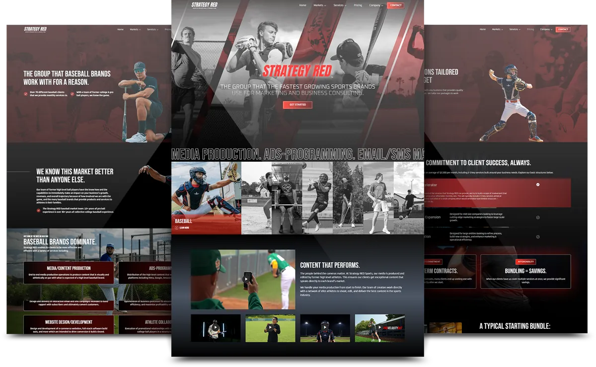 Strategy Red website design showcase