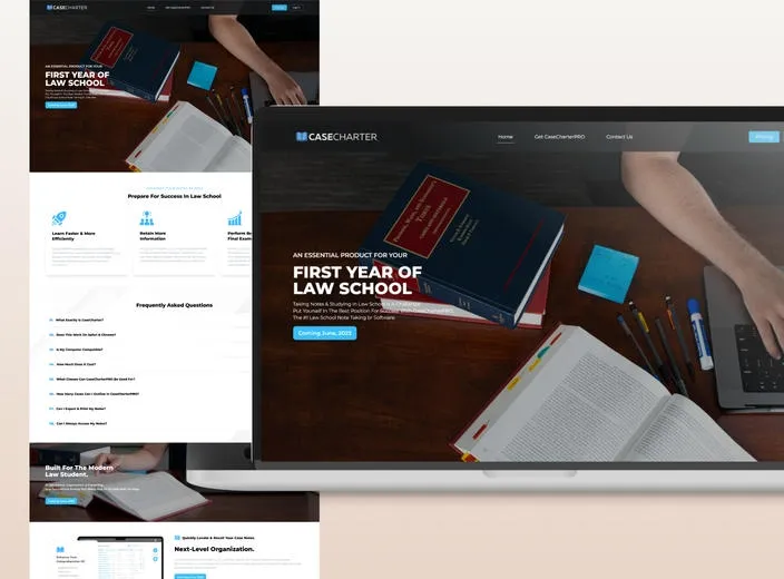 Case Charter PRO website design preview