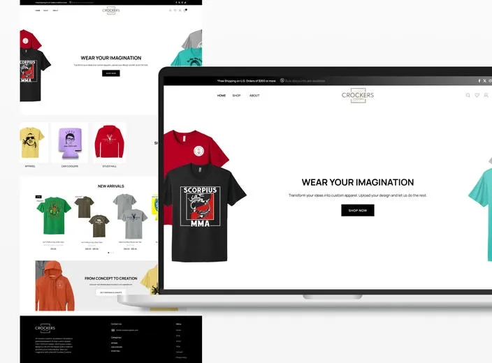 Crockers Customs website design preview