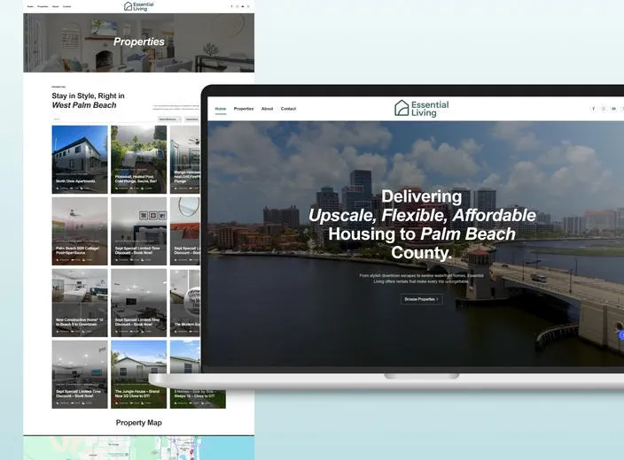 Essential Living website design preview