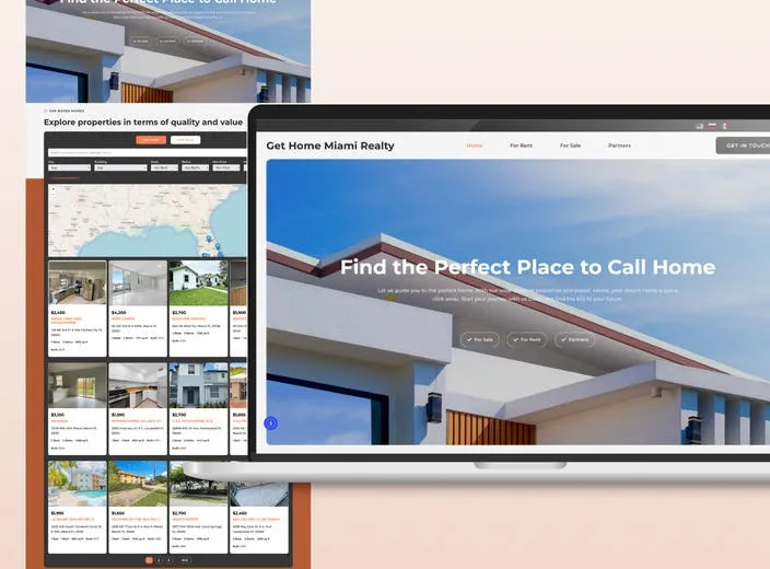 Get Home Miami Reatly website design preview