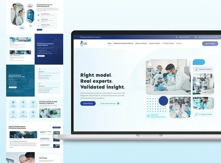 InVivo Biosystems website design preview