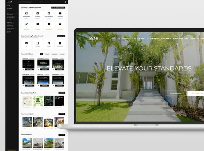 LUXE Properties website design preview