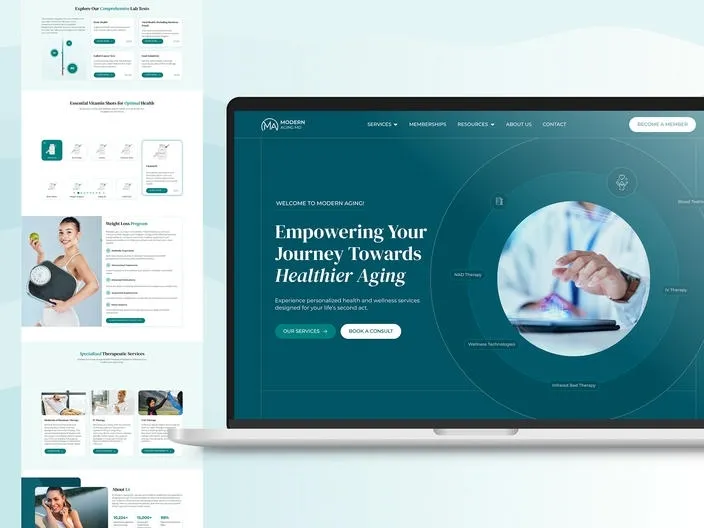 Modern Aging website design preview