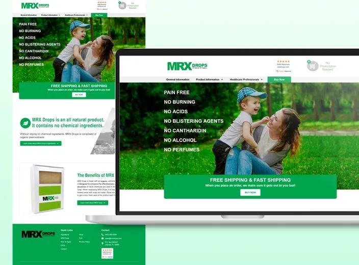 MRX Drops website design preview