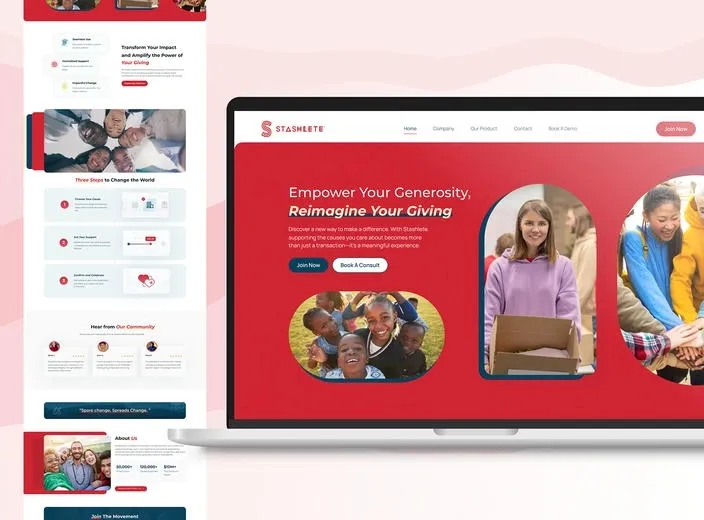 Stashlete website design preview