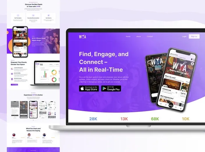 Where You At website design preview